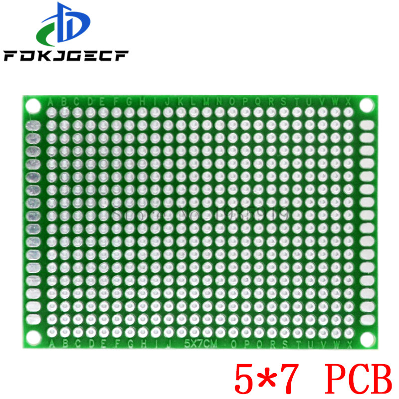 4pcs 5x7 4x6 3x7 2x8 cm 5*7 4*6 3*7 2*8 double Side Copper prototype pcb Universal Board Cave plate Circuit board For Arduino