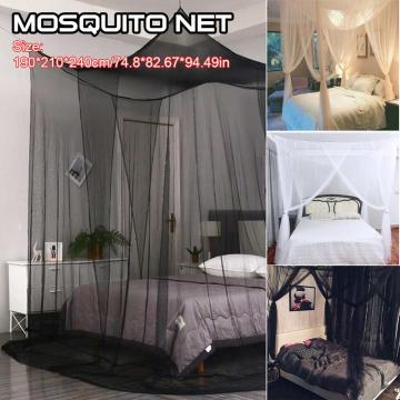 New-4-Corner Bed Netting Canopy Mosquito Net for Queen/King Sized Bed 190*210*240cm (3 colors)