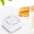 60 Minutes Kitchen Timer Count Down Alarm Reminder White Square Mechanical Timer Home Kitchen Reminder Tool Dropshipping