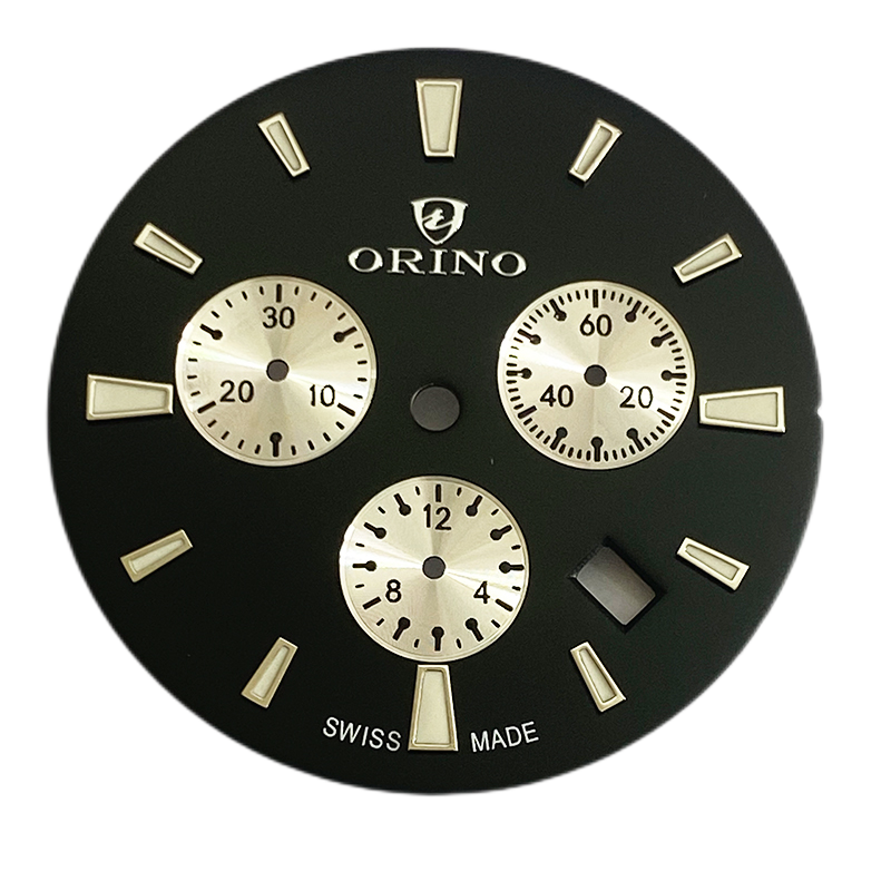 Swiss made painting watch dial with subdials