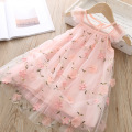 Fashion Baby Girl Dress Girls Garden Floral Sleeve Baby Dress Toddler Carnival Princess Birthday Photo Clothing Dress for 2-6Y