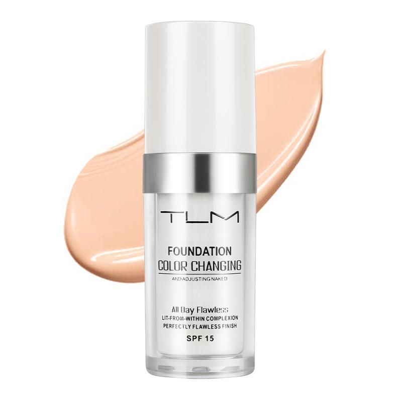 TLM Temperature Change Complexion Brightening Concealer Liquid Foundation Make Up Coverage Long Lasting Face Cream Beauty TSLM1