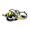 YJZT 13.4CM6.5CM Fashion Lovely Cartoon Hornets Colored PVC Car Sticker Graphic Decoration C1-5180