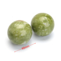 2pcs Green Natural Jade Stone Massage Ball Exercise Stress Relaxation Relief Therapy Exercise Jade Ball Hand Care Tool