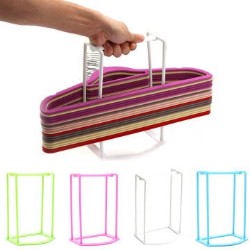 1pcs Creative Plastic Hangers Finishing Frame Hanger PP Companion Home Storage Rack Clothes Stand Organizer Home Accessories