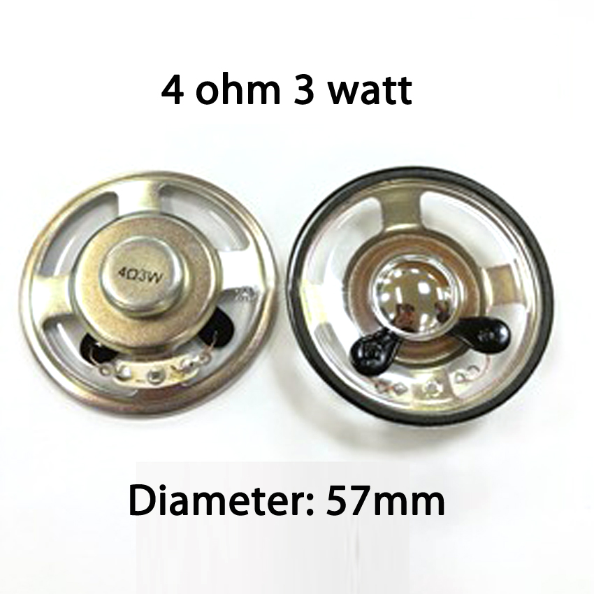 57mm waterproof speaker iron shell inner magnetic 8 ohm 3W 4 ohm 3W transparent membrane waterproof speaker Horn