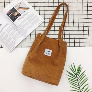 Fashion Women Solid Corduroy Shoulder Bags Shopping Bag Tote Package Crossbody Bags Purses Casual Handbag For Women Bookbag