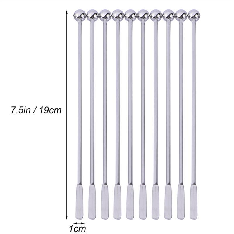 5Pcs 19cm Stainless Steel Creative Mixing Cocktail Stirrers Sticks for Wedding Party Bar Swizzle Drink Mixer Bar Muddler