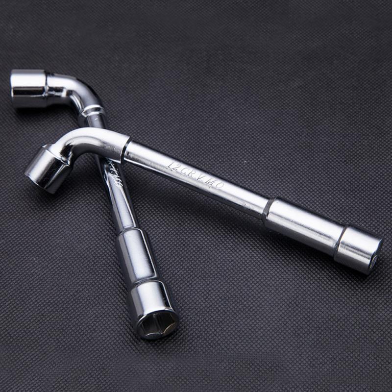 1pc 6-13mm L Type Pipe Perforation Elbow Wrench Double Head Outer Hexagon Sleeves Wrench for Remove Fix Screw Nut