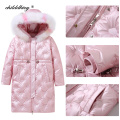 -30 degrees Winter Girls down jacket Warm Snow Outwear Baby Girl Snowsuit Clothes Elegant Fashion Kids Coat for girl 5-12 years