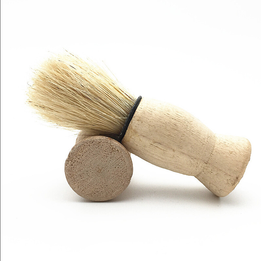 1pc Wooden Handle Badger Hair Beard Shaving Brush For Men Mustache Barber Tool Fashion New Shaving Brush Hot Sale Beauty Tools