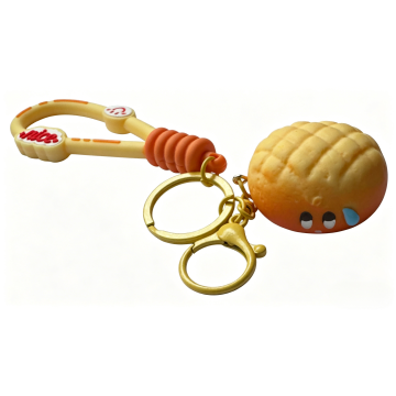 Cute Bread Shape PVC Keychain Toy