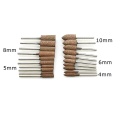 10 pieces 3mm Shaft Mounted Rubber with Abrasive Grinding Head for Mold Fine polishing Dremel Rotary Tools