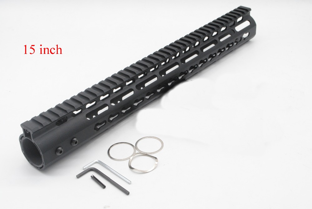 Black 7" 9" 10" 12" 13.5" 15" inch AR-15 Free Float Keymod Handguard Picatinny Rail for Hunting Tactical Scope Mount System