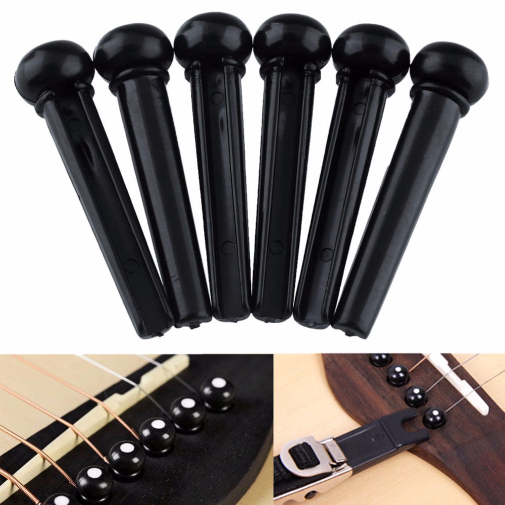 6Pcs Good Quality Bridge Pin Classical Style Dot Acoustic Guitar Musical Stringed Instruments Guitar Parts Accessories