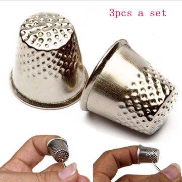 3pcs/lot Silver Tone Sewing Thimbles 19x18mm(3/4