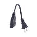 AC Power 2-Prong Male to European EU Female Extension Cord 1-15P to CEE7/16 Power Cable US Plug to Euro Receptacle AC short Cord