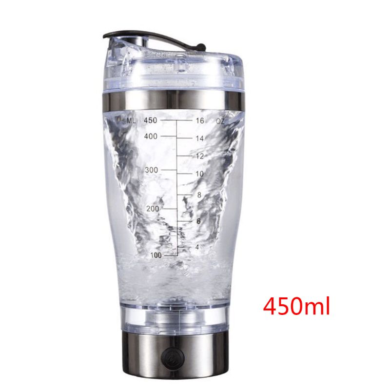 USB Rechargeable Electric Mixing Cup Portable Protein Powder Shaker Bottle Mixer