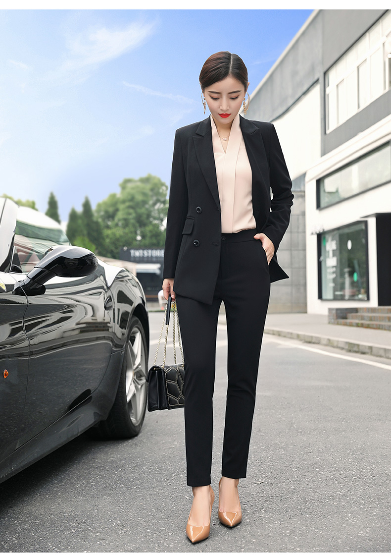 Autumn Women's Suit 2020 New Fashion Two-piece Professional Wear Casual Korean Version of The Suit Jacket Wide-leg Pants Suit