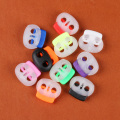 Hot New 10Pcs Transparent Plastic Stopper 4mm Hole Adjusting Button Cord Lock Bean Toggle Clip Sportswear Sewing Accessories
