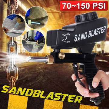 150PSI Portable Gravitys Sandblasting Guns Pneumatic Small Sand Blasting Machine Adjustable 600cc Pneumatic Sandblasting