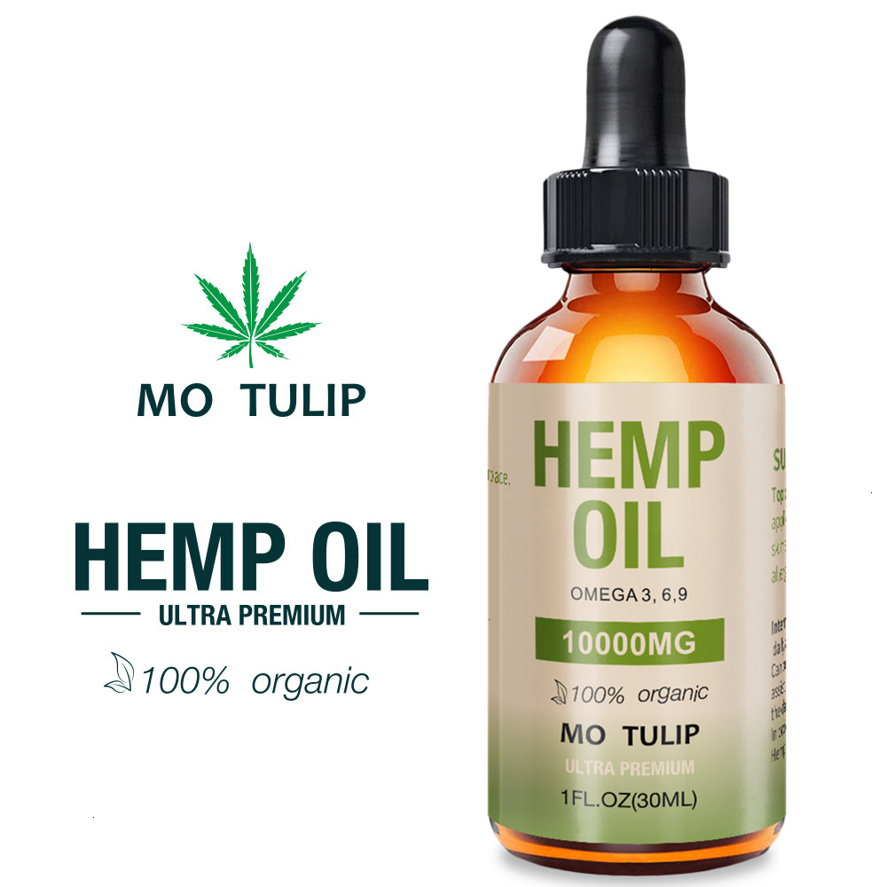 MO TULIP 10000mg Hemp Oil 30ML CBD Oil Organic Pure Essential Oil Herbal Drops Body Relieve Stress Oil Skin Care Help Sleep