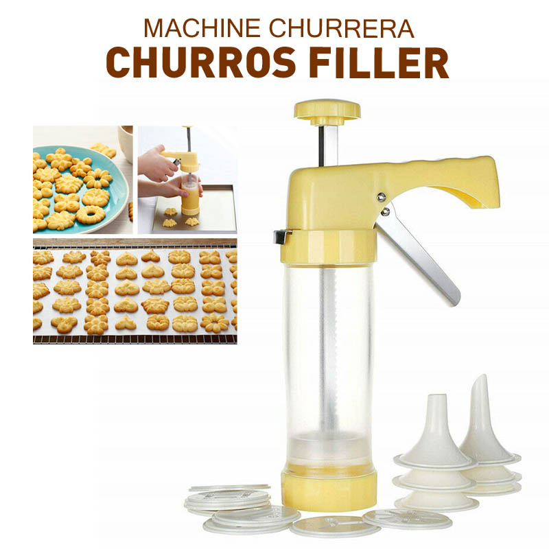 Kitchen Dining Bakeware Cookie Mold Machine Churreria Churros Filler Manual Spanish Donuts Filling Dessert Baking Pastry Tools