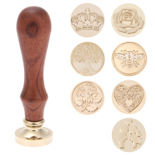 Replace Copper Head Hobby Tools Sets Wax Seal Antique Sealing Wax Stamp Wood Handle DIY Envelope Wedding Invitations