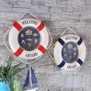 Nautical Style Welcome Decorative Life Buoy Home Decoration Accessories Marine Beach Wall Boat Decor