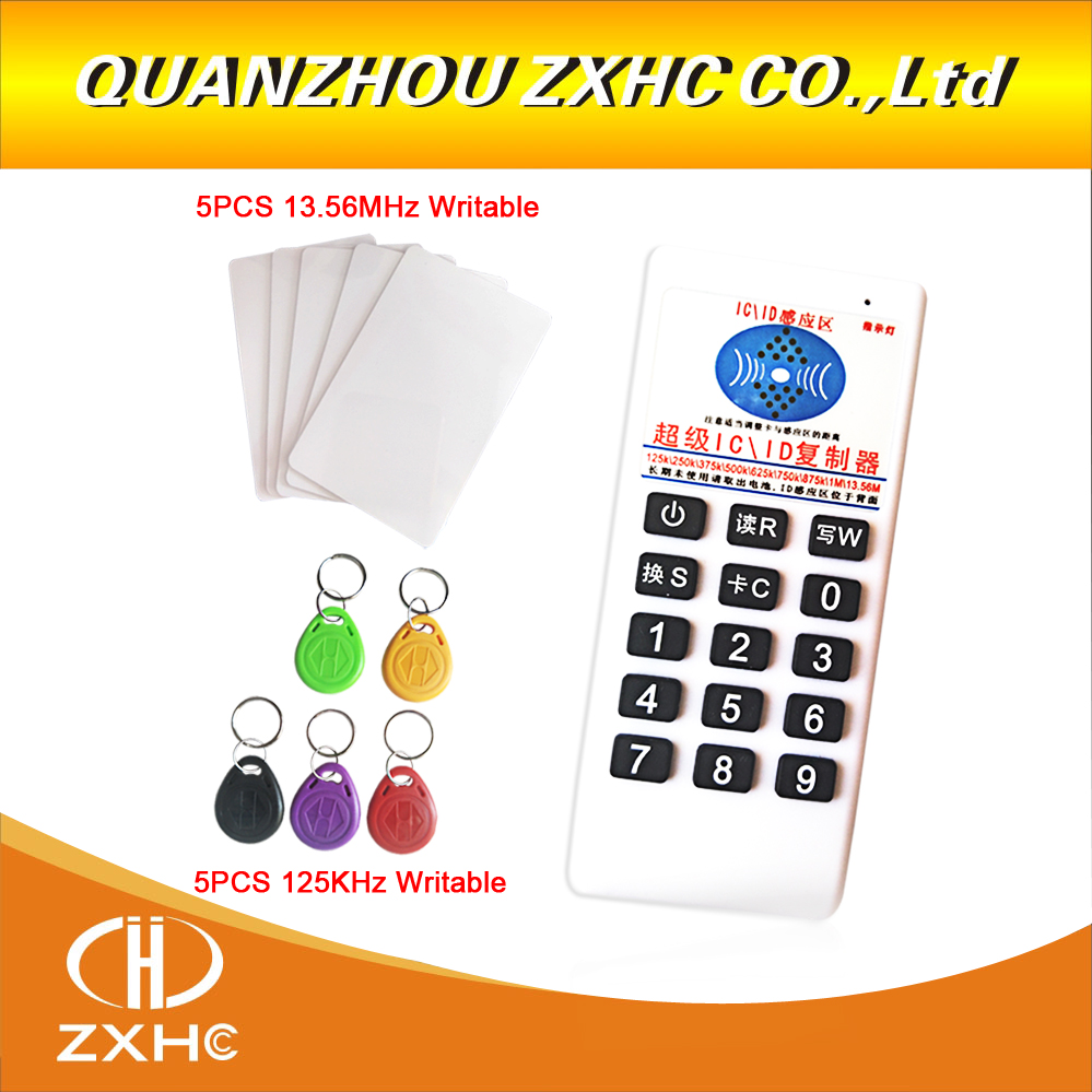 New RFID 125khz ID 13.56mhz IC Copier Reader Writer for EM4305 T5577 UID Changeable Tag