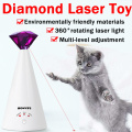 PIXNOR Diamond Cat Toy Electric Pet Toy Diamond Shaped Interactive Cat Adjustable 3 Speeds Pet Pointer (Purple)