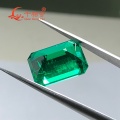 Rectangle shape Created Hydrothermal Columbia Emerald including minor cracks and inclusions loose gemstone