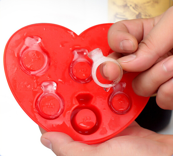 High Quality Diamond Ring Ice Mold Silicone Mold Cooking Tools Cookie Cutter Ice Molds Cream Mould Ice Cream Tools E243