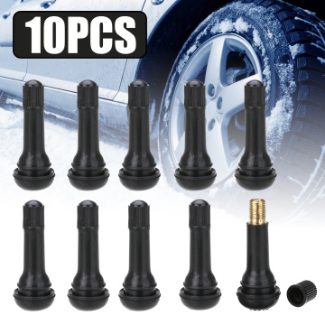 New Arrival 10pcs TR414 Rubber Snap-in Tubeless Tyre Tire Valve Car Trailer Light Truck Wheels Tires Parts