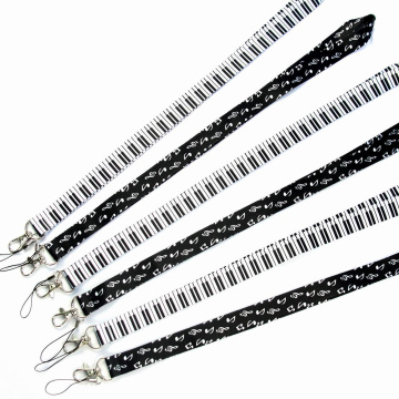 Fashion wild Mobile phone lanyard Musical notes key chain phone rope long badge camera Lanyards For keys hanging neck lanyard