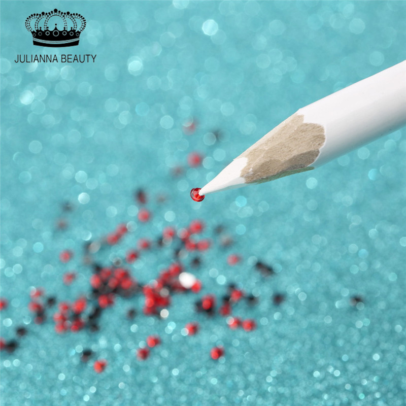 1PCS Rhinestone Picker Dotting Pencil For Picking Up Stones Self Adhesive Gel Gem Picker Nail Art Decoration Tools Pickup Pens