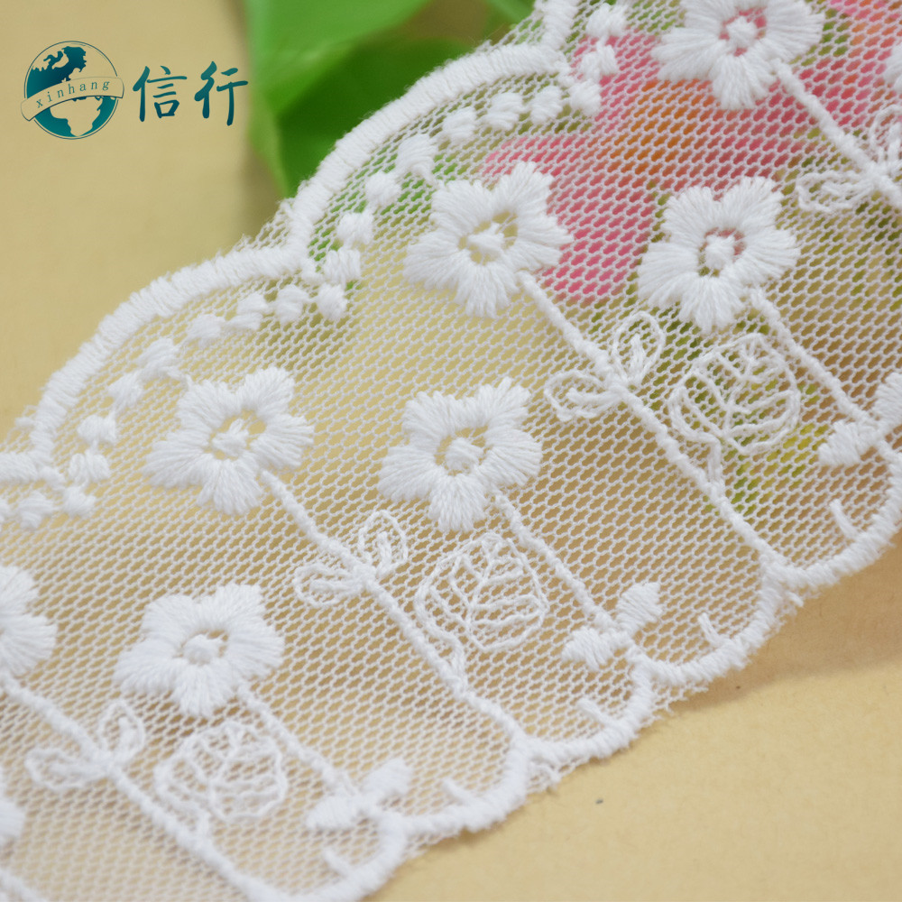 5.8cm width Cotton embroid lace sewing ribbon guipure trims or fabric warp knitting DIY Garment Accessories free shipping#3586