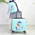 18'' kids suitcase travel luggage set Trolley luggage bag with 14 inch backpack suitcase on wheels Cartoon cabin carry on bag