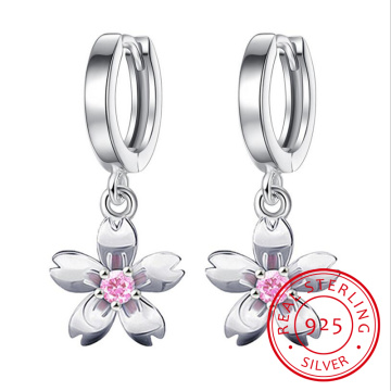 Simple Fashion 925 Sterling Silver Earrings For Women Sterling-silver Jewelry Cute Fresh Cherry Drop Earrings S-E451