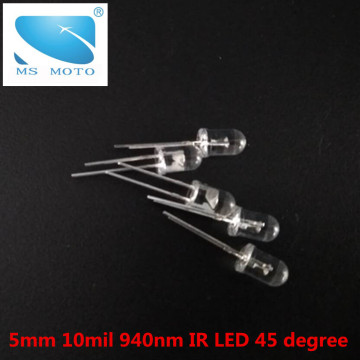 50 Pcs/lot 5mm 10mil Infrared LED Night Vision 940nm invisible IR Diode 45 degree Led Light Diodes For remote controler
