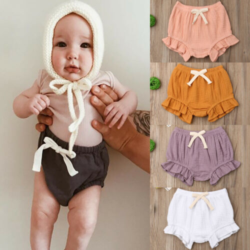 Toddler Infant Baby Boy Girl Solid Pants Shorts Bottoms PP Bloomers Panties