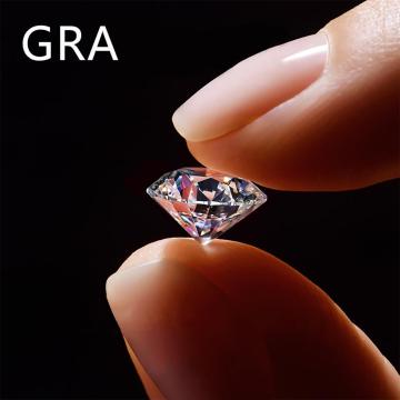 100% Real Loose Gemstones Moissanite Stone 0.8ct 6mm D Color VVS1 Round Diamond Shape Excellent Cut Pass Diamond Test For Ring