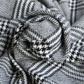 Free ship black and white check houndstooth weaved tweed fabric price for 1/2 meter 150cm