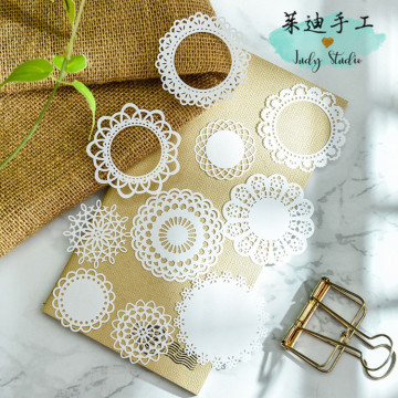 KSCRAFT White Lace Paper Doilies/Placemats for Wedding Party Decoration Supplies Scrapbooking Paper Crafts