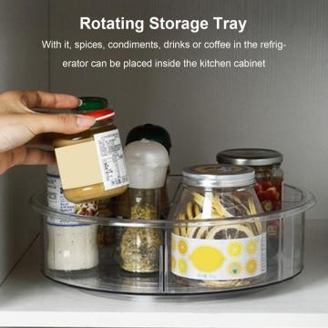 360 Rotating Storage Container Turntable Kitchen Spice Bottle Organizer Turntable Storage Bin Skin Care Product Storage Box