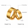 Vnox Free Engraving Name Date Wedding Bands for His and Her Gold Color Stainless Steel Alliance Anel Women Man Love Gift