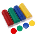 160pcs/set 3.8*3.8cm Plastic Poker Chips Bingo Markers for Fun Family Club Carnival Bingo Board Game Supplies