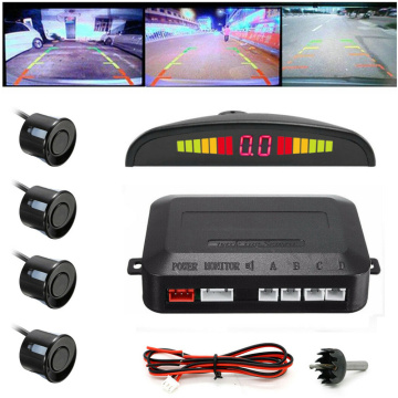 Car Auto Parktronic LED Parking Sensor for Car with 4 Reverse Backup Sensors Car Reversing Radar Monitor Detector Display System