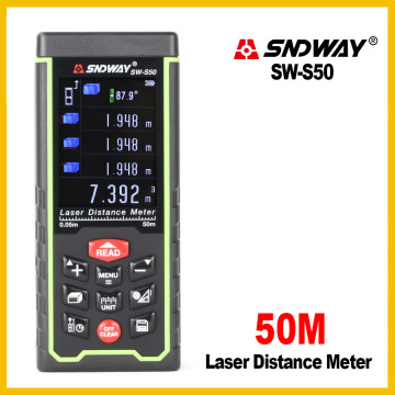 Sndway USB Recharge Portable Colorful Screen Digital Laser Distance Meter Range Finder Rangefinder SW-S50/70/100