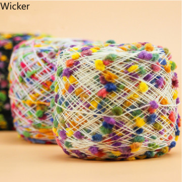Japan Trendy Multi-color Fancy Knot Yarn 50 G Anti-pilling Polyester Blend Handknitting Yarn for Hand Crocheting Scarf Sweater